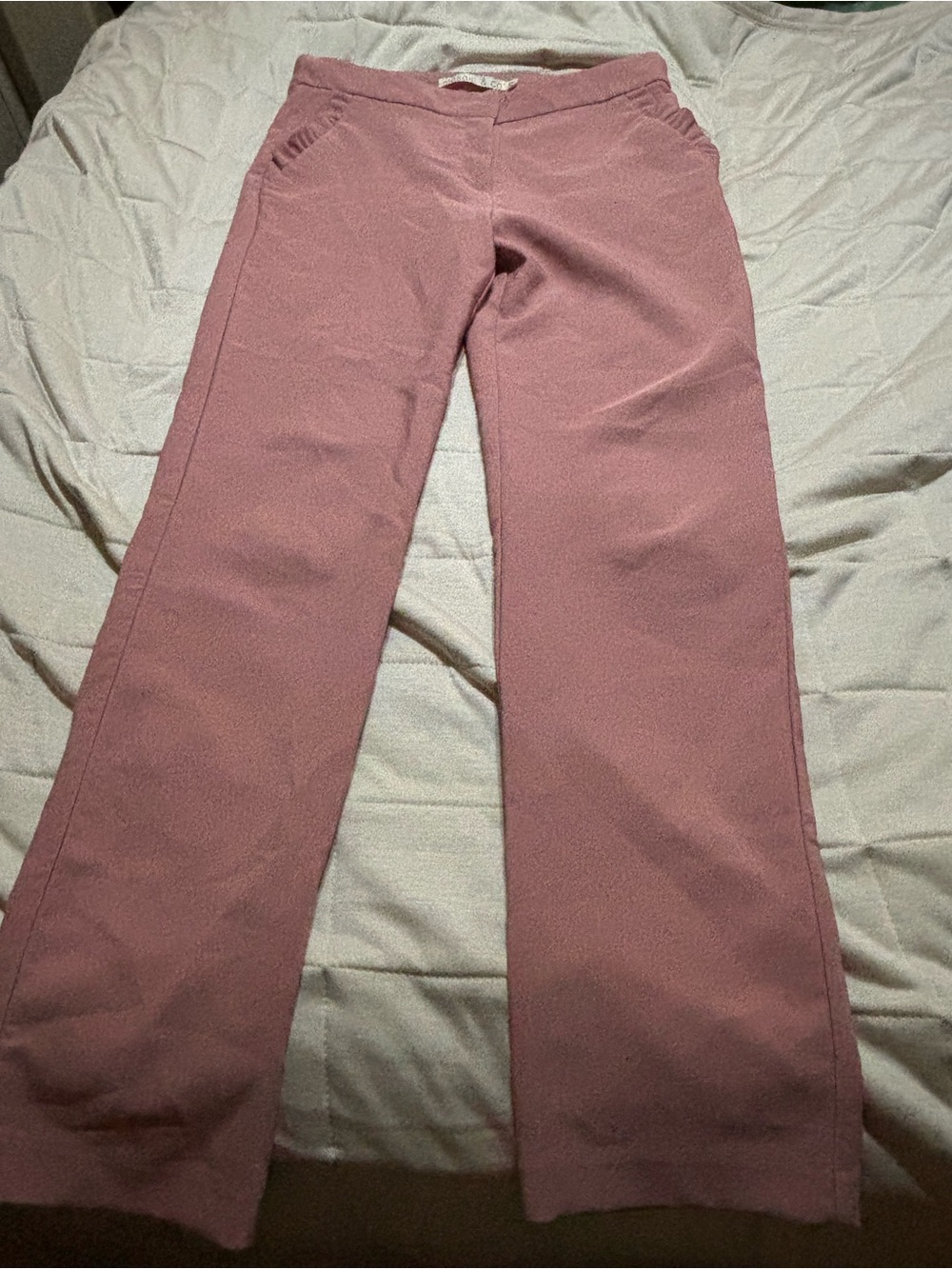 Mauve Pink Wide-Leg Knit Pants